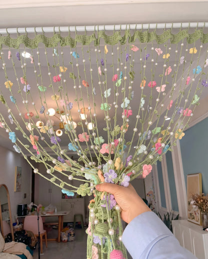 Handmade Crochet Flower Curtains